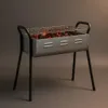 Holzkohlegrill Standgrill Höhenverstell 56x25x57 cm Produktbild-Vorschau 2