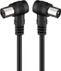goobay Antennenkabel Koax Stecker/Kupplung 2 x gewinkelt Produktbild-Vorschau 1