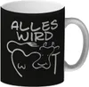 Alles wir KUHt Glitzer-Kaffeebecher in schwarz zum Thema Produktbild-Vorschau 1