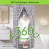 Duschvorhang 90x200 cm – wasserdicht & faltbar, Sichtschutz Produktbild-Vorschau 2