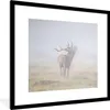 MuchoWow® Gerahmtes Poster Hirsche - Gras - Nebel 40x40 cm Produktbild-Vorschau 1