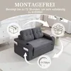 Cord-Zweisitzer-Sofa, Getraenkehalter, Seitentaschen, Produktbild-Vorschau 4