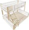 Etagenbett 90x200 und 140x200 cm Kiefernholz Massivbett mit Produktbild-Vorschau 9