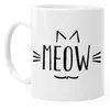Kaffee-Tasse Katze Meow Miau Cat Teetasse einfarbig Produktbild-Vorschau 2