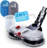 A cleaning attachment for a vacuum cleaner, along with accessories like cleaning pads and a water container. Produktbild-Vorschau