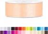 Satinband 25mm Apricot - 25 Meter Rolle Geschenk- & Produktbild-Vorschau 1