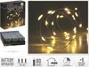A display of battery-operated LED wire lights, with packaging and a close-up of the lights. Anteprima dell’immagine prodotto