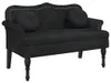 Panchina con cuscino in velluto nero 120,5x65x75 cm Anteprima dell’immagine prodotto 1