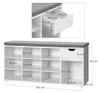 CALICOSY - Banc de rangement chaussures blanc 10 niches 1 Voir les images du produit 10