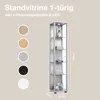 VR-Wohnideen Standvitrine, Alu/Silber, höhenverstellbar, Produktbild-Vorschau 2