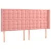 vidaXL Kopfteil mit Ohren Rosa 203x16x118/128 cm Samt -  Produktbild-Vorschau 3