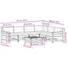7-tlg. Garten-Lounge-Set mit Kissen Weiß Massivholz Kiefer Produktbild-Vorschau 11