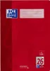 A red Oxford brand notebook with a logo and some text. Voir les images du produit