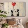 Wanddeko 120x80 cm - Banksy - Straßenkunst - Luftballon - Produktbild-Vorschau 2