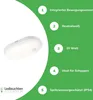 Spectrum LED Außenleuchte Wandlampe Weiß oval IP54 20W Produktbild-Vorschau 10