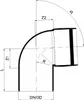 Poloplast POLO-KAL XS, Bogen, DN 90, 87, 1 pz. Anteprima dell’immagine prodotto 2