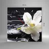 Wanduhr - Quadrat - Glasuhr - Spa Orchidee Steine Wasser - Produktbild-Vorschau 3