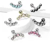 Helix Piercing „5 Kristalle gebogen“ Klar Produktbild-Vorschau 3
