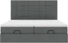 vidaXL Ottoman-Bett mit Matratzen Dunkelgrau 200x200 cm Produktbild-Vorschau 6