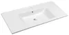 Aqualine ZUNO 100 keramische wastafel, 100x45 cm, wit Productafbeelding-voorbeeld 1