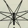 The underside of an open umbrella, showing the metal frame and fabric. Produktbild-Vorschau