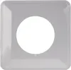 A single, light gray wall plate with a circular cutout in the center, shown against a white background. Náhled obrázku produktu