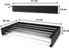 A diagram showing the dimensions of a wall-mounted drying rack. Voir les images du produit