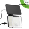 A solar-powered outdoor wall light with a motion sensor is shown against a white background. Produktbild-Vorschau