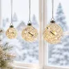3er Set LED Hängedeko Kugeln Frosty Glitter 10 + 12 + 15cm Produktbild-Vorschau 5