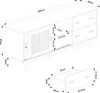 Fernsehschrank 'Susa' 2 Schiebetüren mit Glasfront 160 x 40 Produktbild-Vorschau 4