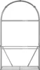 A grey metal firewood rack with an arched top. Náhled obrázku produktu