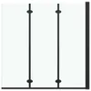vidaXL Skladací sprchový kút 3 panely ESG 130x138 cm čierny Náhľad obrázku produktu 1
