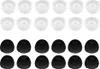 A top-down view of two rows of earbud tips, one row white and one row black. Náhľad obrázku produktu