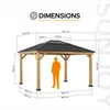 Sunjoy Zedernholz Gazebo / Pavillon 3x4 BRURI - 336cm x Produktbild-Vorschau 4