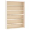 A wooden display shelf with six compartments against a white background. Podgląd zdjęcia produktu