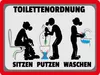 vianmo Holzschild 30x40 cm Toilettenordnung sitzen putzen Produktbild-Vorschau 1
