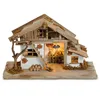 Große Echtholz Weihnachtskrippe mit Beleuchtung in 39 x 23 Produktbild-Vorschau 1