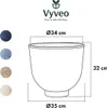 Vyveo – doniczka Orb – beżowa – 35 x 32 Podgląd zdjęcia produktu 3