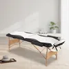 Table de massage 2 zones en bois blanc/noir Banc de Voir les images du produit 1