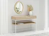A console table with a drawer and shelf, styled with a mirror and decorative elements. Produktbild-Vorschau