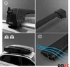 A collage of four images showcasing a car roof rack system and a cargo box. Náhľad obrázku produktu
