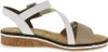 Rieker Damen Keil-Sandaletten Weiß/Beige Voir les images du produit 65