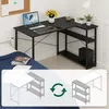 Computertisch Gamingtisch Mit 2 Regalböden 100x70x75cm Produktbild-Vorschau 3