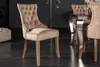 Eleganter Stuhl CASTLE coffee Samt Landhausstil mit Produktbild-Vorschau 3