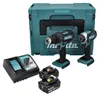Makita DLX2131TJ, Akkuschrauber, Schwarz, Türkis, 62 Nm, Produktbild-Vorschau 2