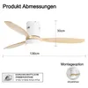 Sofucor 132 cm Deckenventilator zur Unterputzmontage mit Produktbild-Vorschau 2