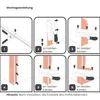 A series of diagrams illustrating the installation steps for a profile, likely a finishing or edge profile. Produktbild-Vorschau