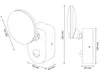 Technical drawing with dimensions of an outdoor light fixture. Produktbild-Vorschau