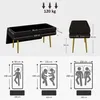 Banc HOMCOM, banc rembourré avec rangement, aspect velours, Voir les images du produit 3