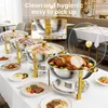 WARMOUNTS Chafing Dish Set 4-dielna sada zlatá 8QT nerezová Náhľad obrázku produktu 3